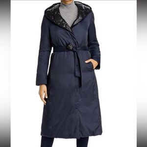 DONNA KARAN New York Reversible DOWN Long Puffer Coat Women Medium New with Tag